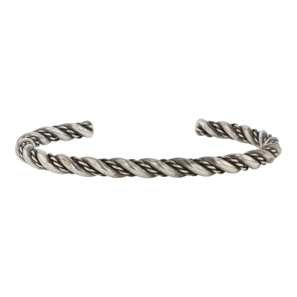 Vintage Navajo Twisted Wires Bracelet: Sterling Silver | | Vintage Navajo Twisted Wires Bracelet | Navajo Native American Southwest Indian Jewelry | Good (no breaks or damages) | Approximate Weight: 19 Grams | Bracelet: 5" inner, 1" gap,