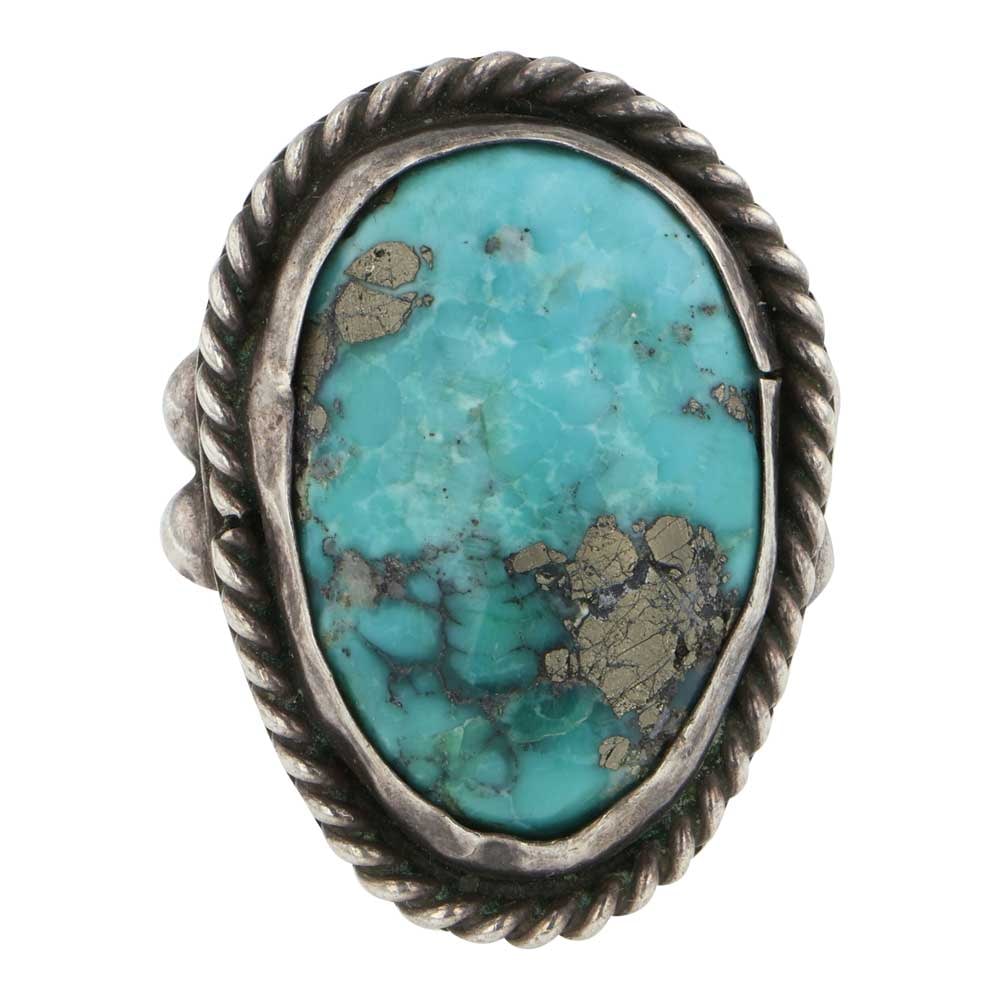 Navajo Nevada Turquoise Ring: Sterling Silver | Genuine Nevada Turquoise | Navajo Nevada Turquoise Ring | Navajo Native American Southwest Indian Jewelry | Good (no breaks or damages) | Approximate Weight:15 Grams | Ring: 9 size,