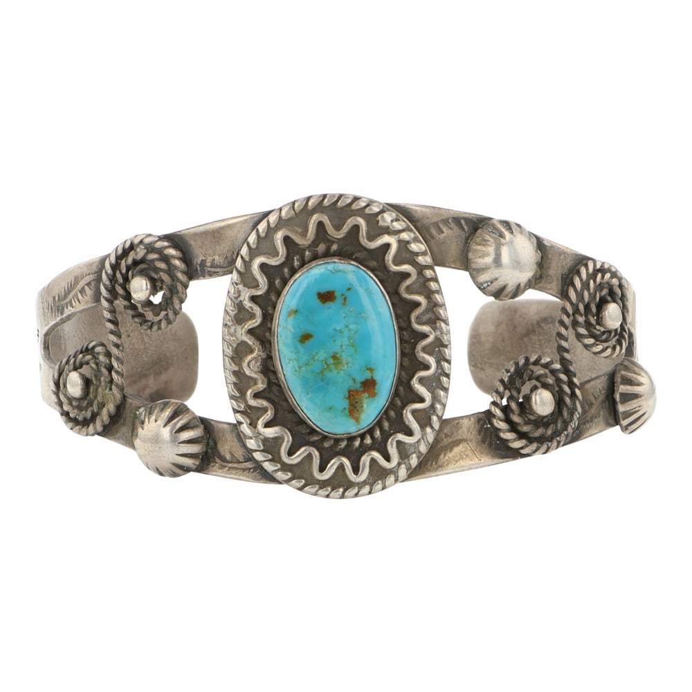 Vintage Navajo Blue Ridge Turquoise Bracelet (1 of 3)