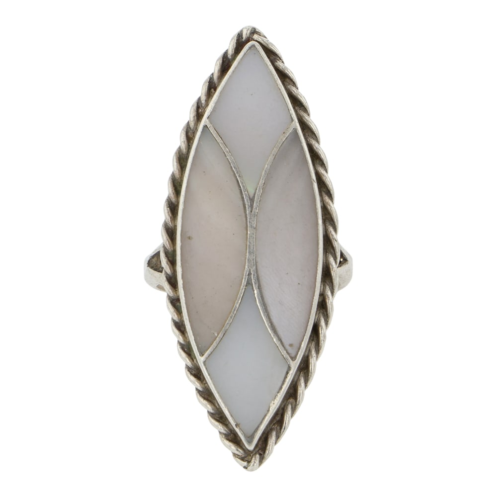 Zuni Mother of Pearl Inlay Ring (1 of 3)