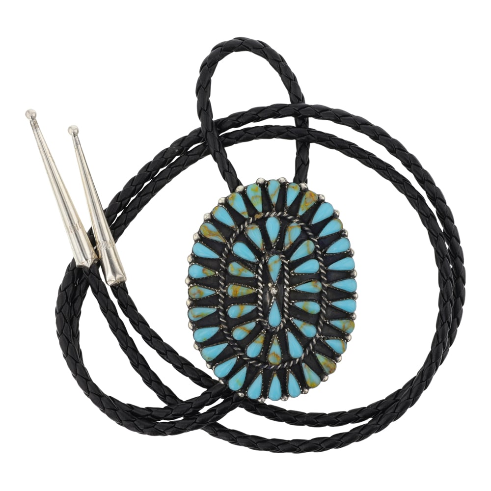 Navajo Cluster Block Bolo Tie (1 of 3)