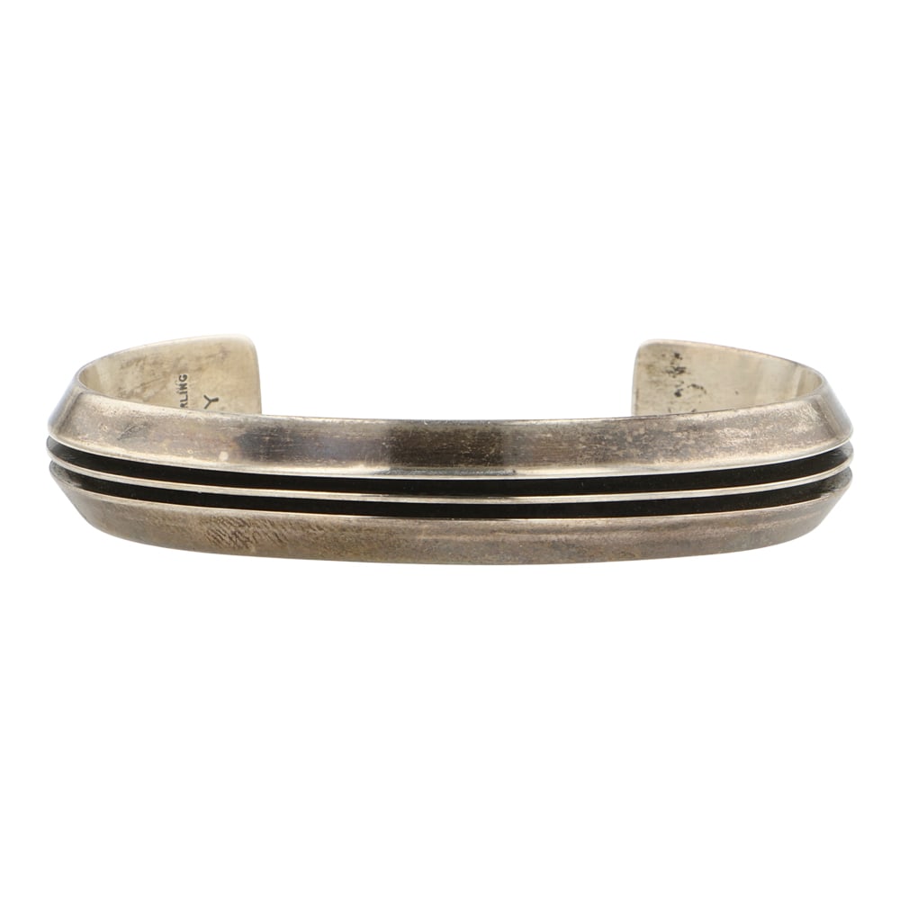 Vintage Navajo Plain Silver Cuff Bracelet (1 of 3)
