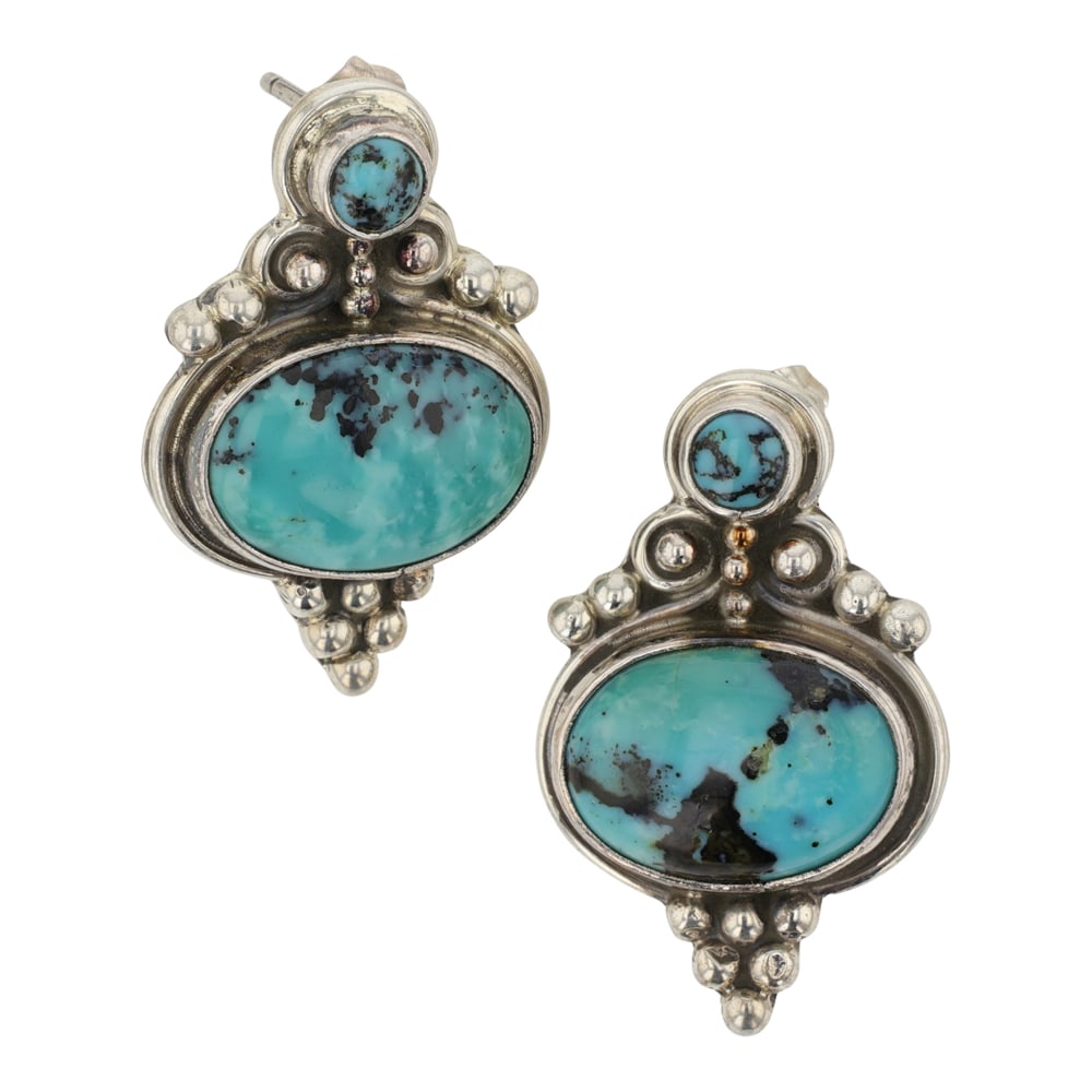 Navajo Nevada Turquoise Earrings (1 of 2)
