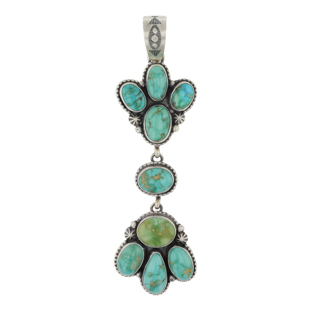 Darrin Livingston Navajo Carico Lake Turquoise Pendant (1 of 2)