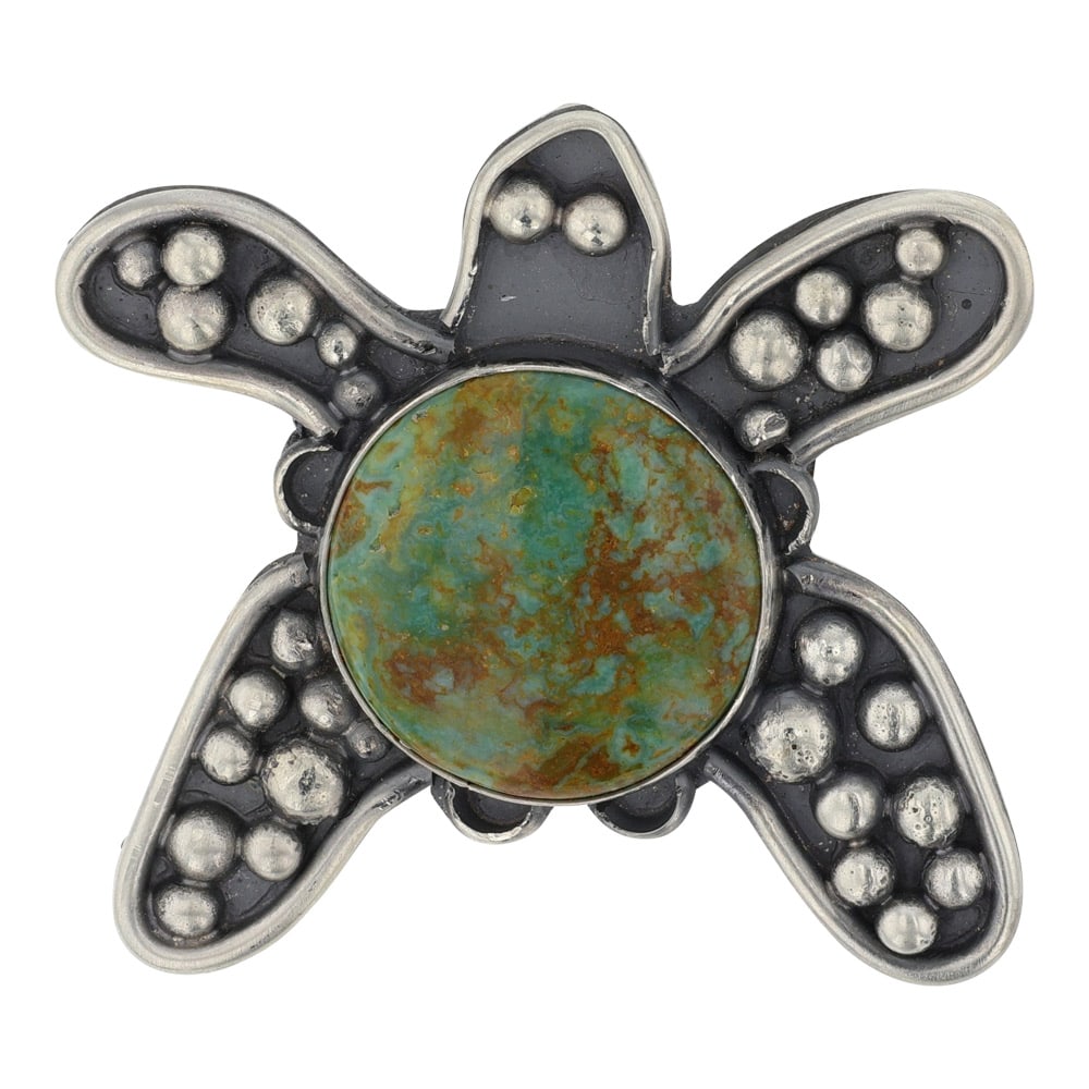 Navajo Menassa Turquoise Sea Turtle pin/ Pendant (1 of 2)