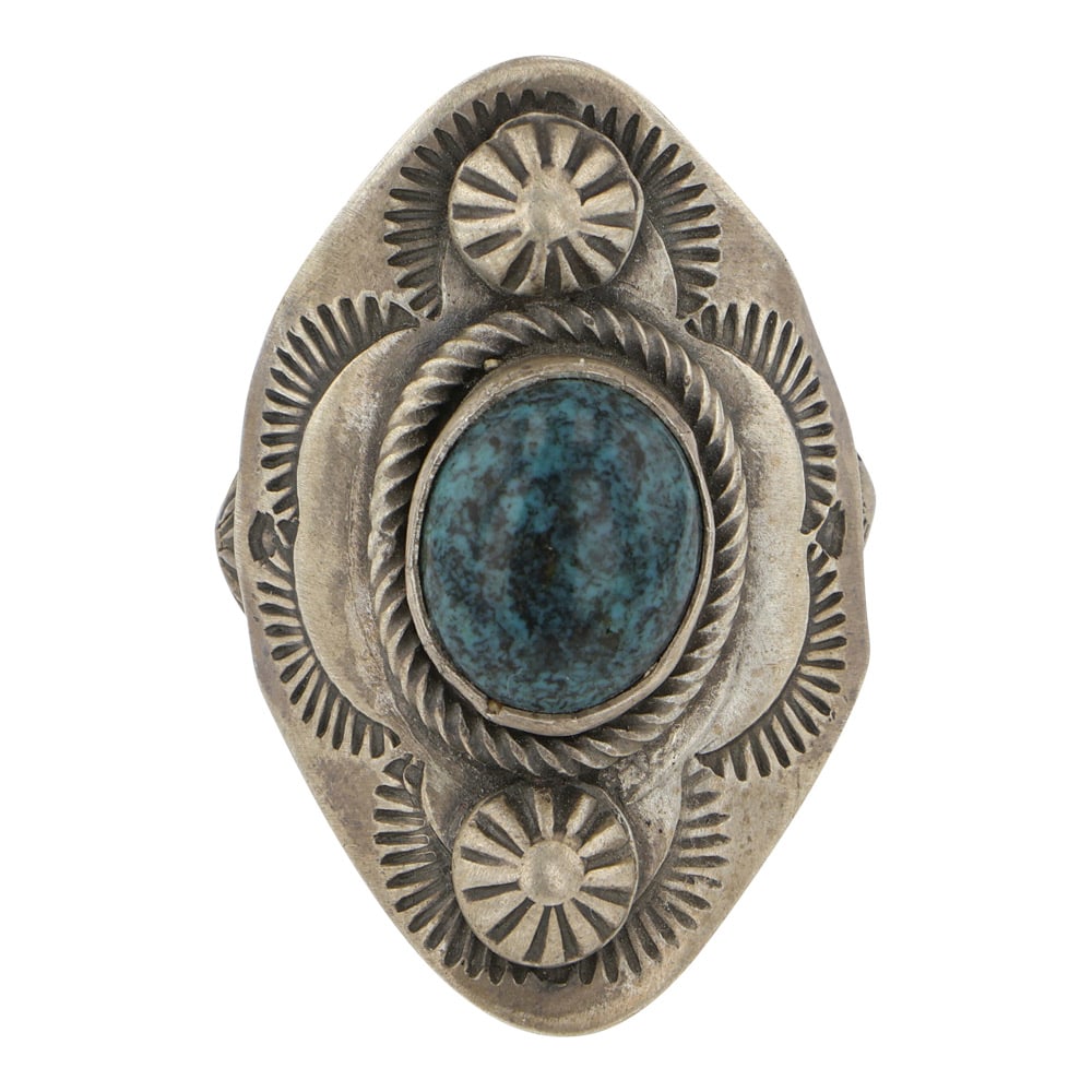 Bobby Johnson Navjao Turquoise Saddle Ring (1 of 4)