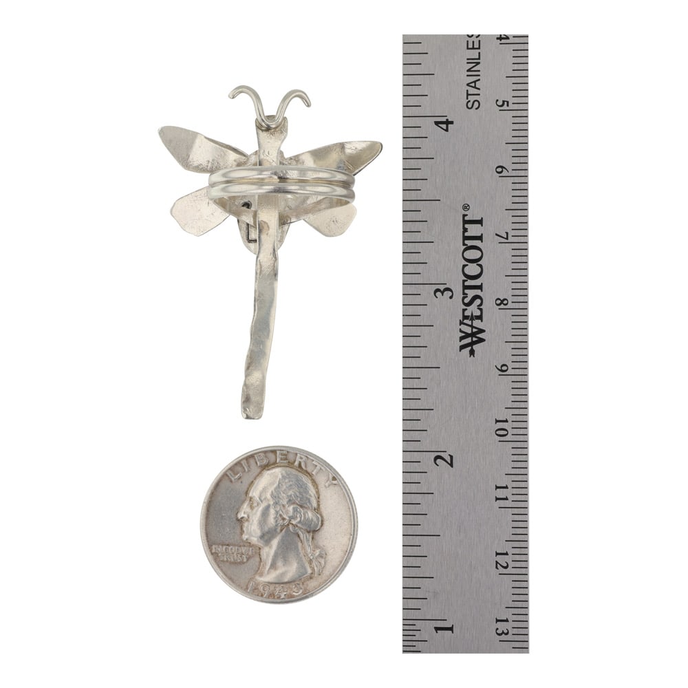 Navajo Compitos Turquoise Dragonfly Ring - 3