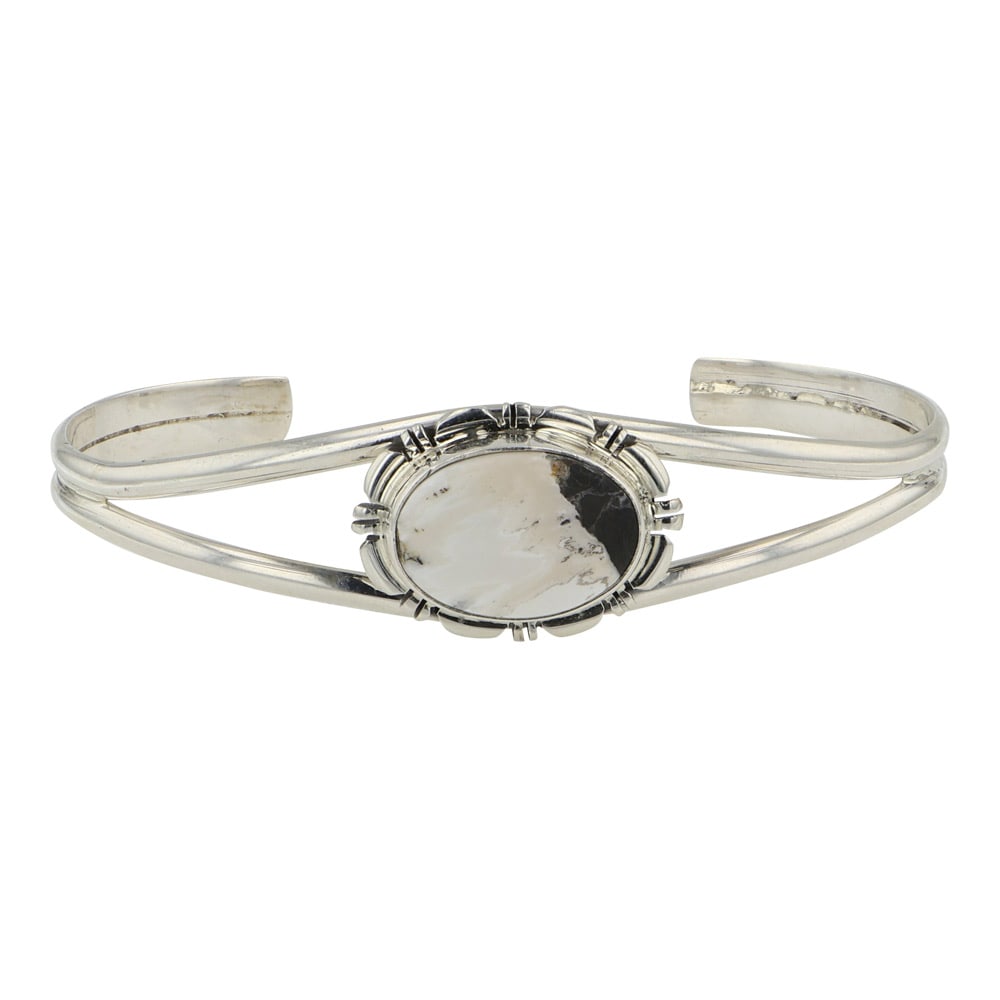 Norbert Johnson Navajo White Buffalo Bracelet (1 of 3)