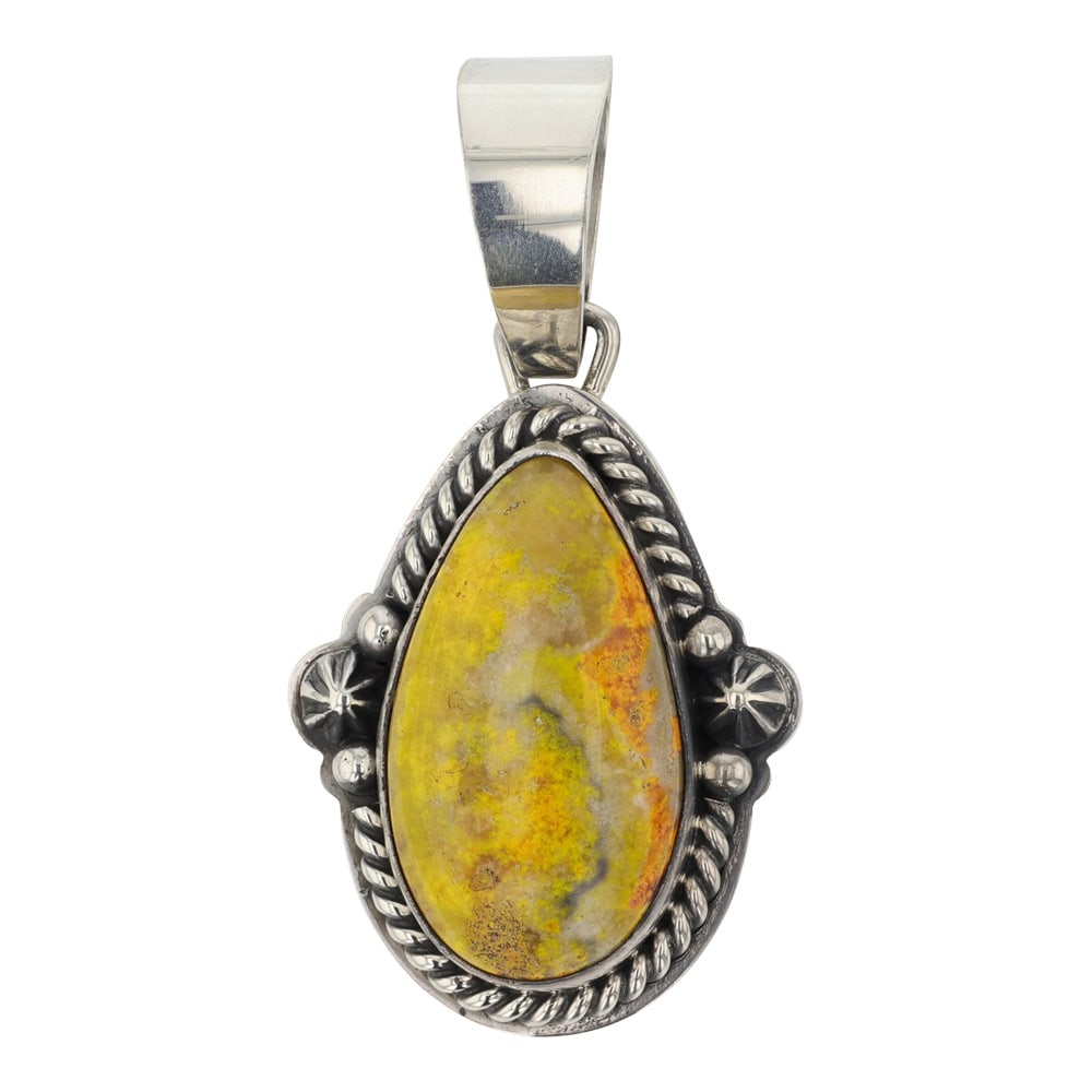 Daniel Benally Navajo Bumblebee Jasper Pendant (1 of 2)