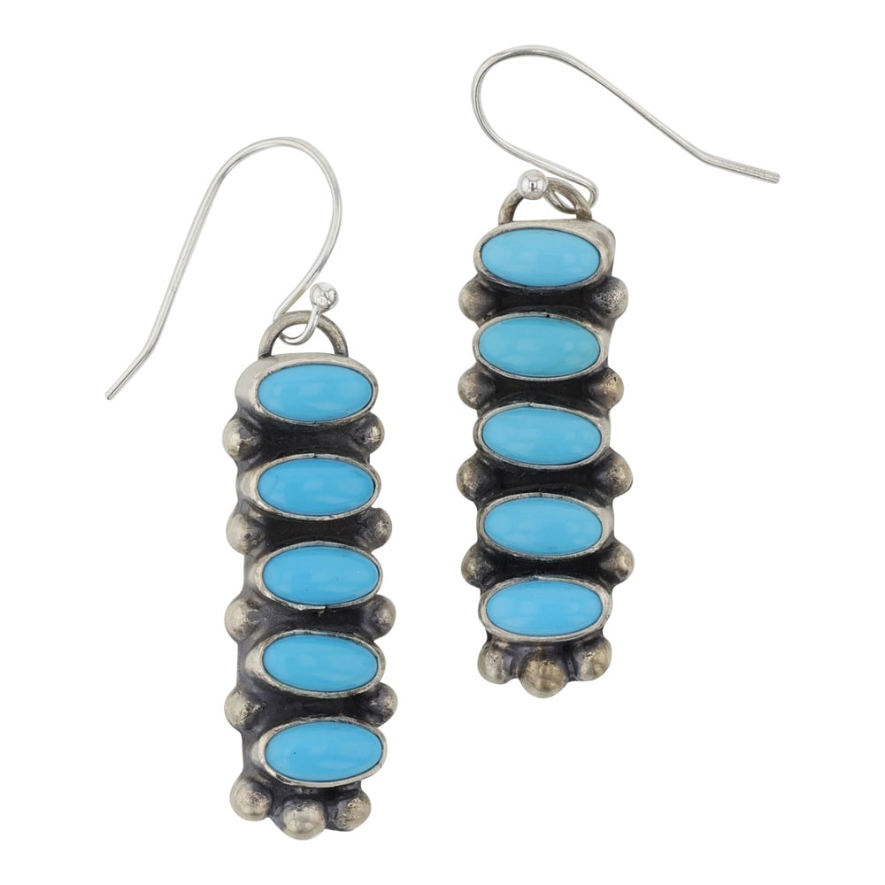 Navajo Sleeping Beauty Turquoise Earrings (1 of 2)