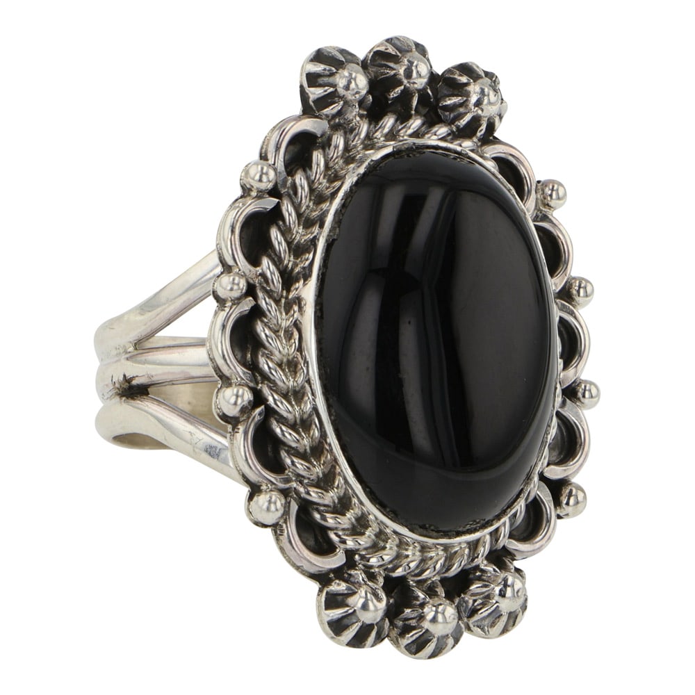 Navajo Black Onyx Ring - 2