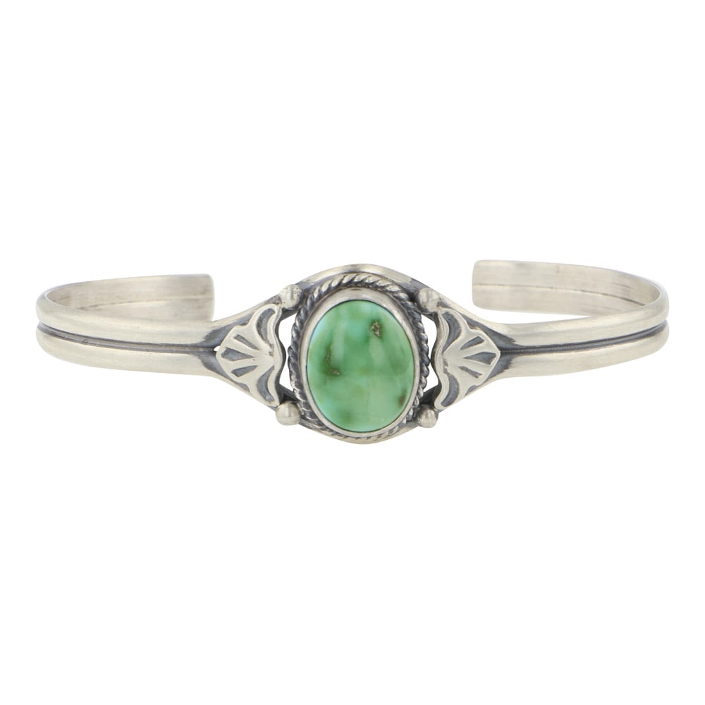 Navajo Sonoran Gold Turquoise Cuff Bracelet: Sterling Silver | Genuine Sonoran Gold Turquoise | Navajo Sonoran Gold Turquoise Cuff Bracelet | Navajo Native American Southwest Indian Jewelry | Good (no breaks or damages) | Approximate Weight:?12?
