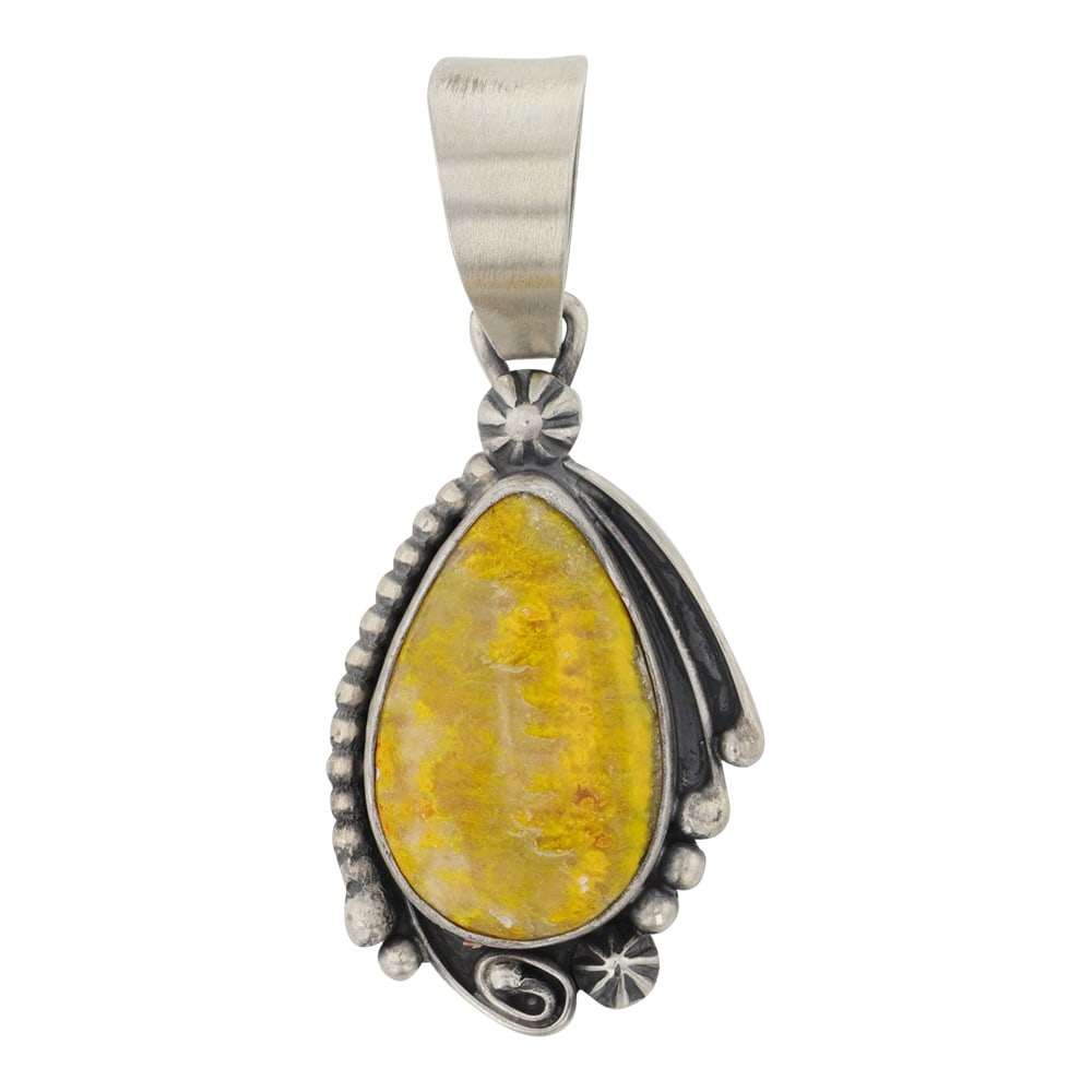 Daniel Benally Navjao Bumblebee Jasper Pendant (1 of 2)