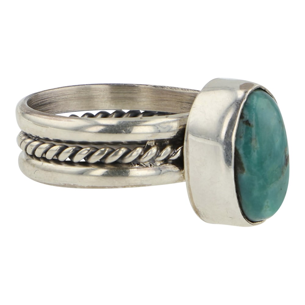 Navajo Fox Turquoise Ring - 2