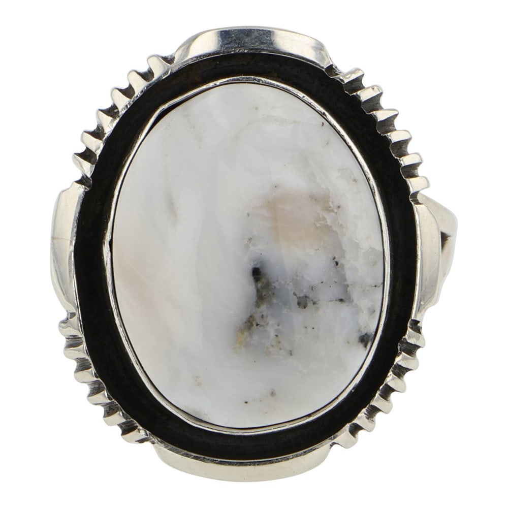 Will Denetdale Navajo White Buffalo Ring (1 of 3)