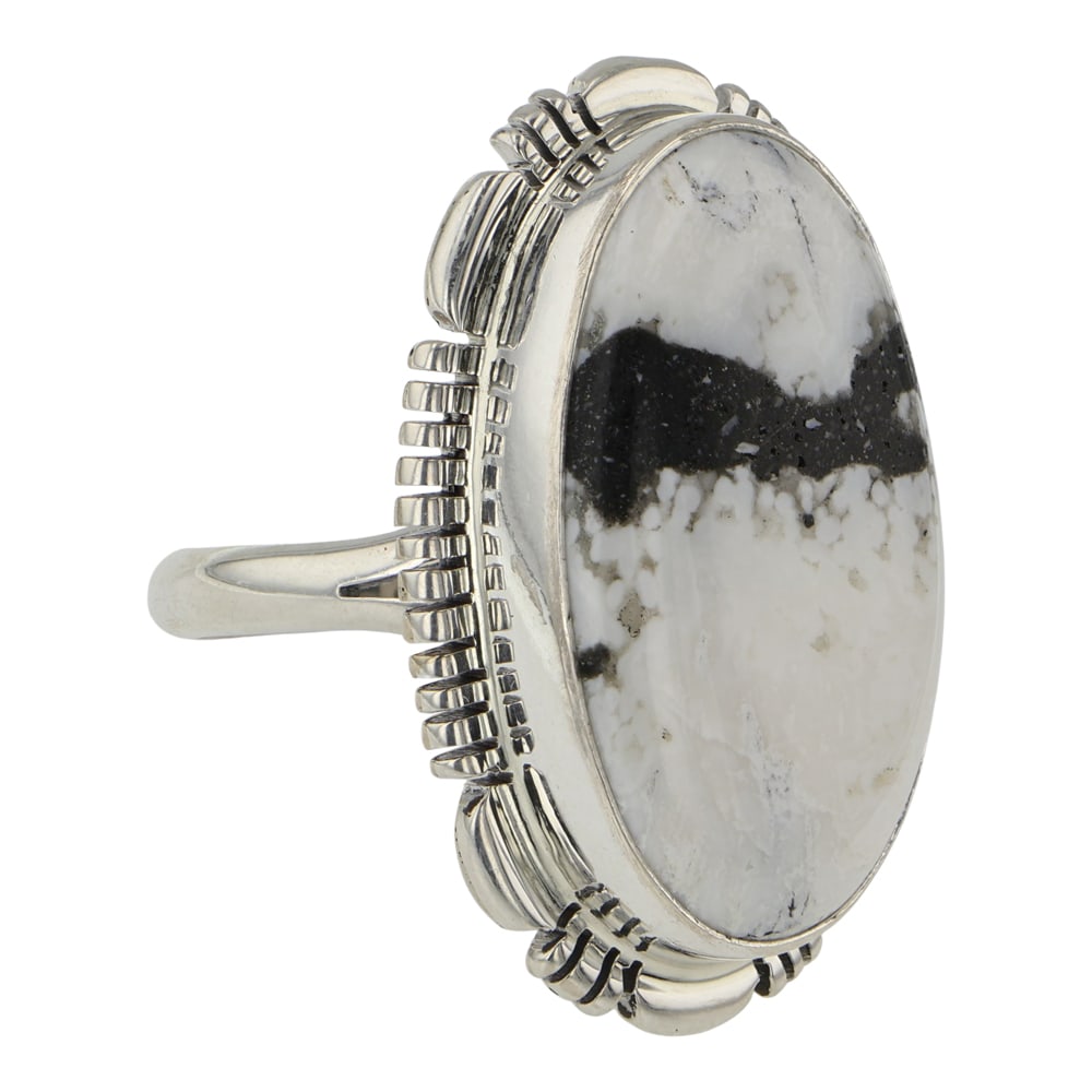 Navajo White Buffalo Ring - 2