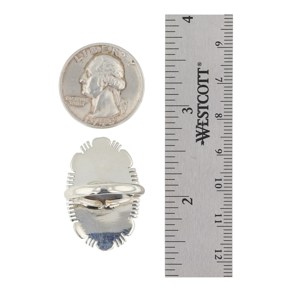 Navajo White Buffalo Ring - 3
