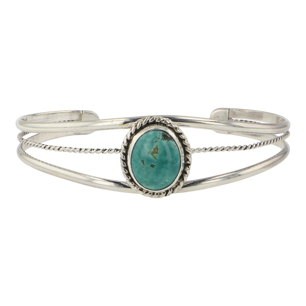 Navajo Menassa Turquoise Cuff Bracelet (1 of 3)