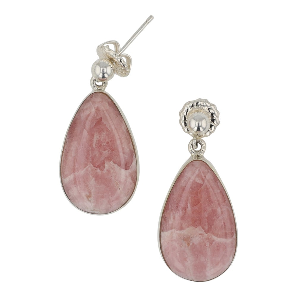 Navajo Rhodochrosite Earrings (1 of 2)