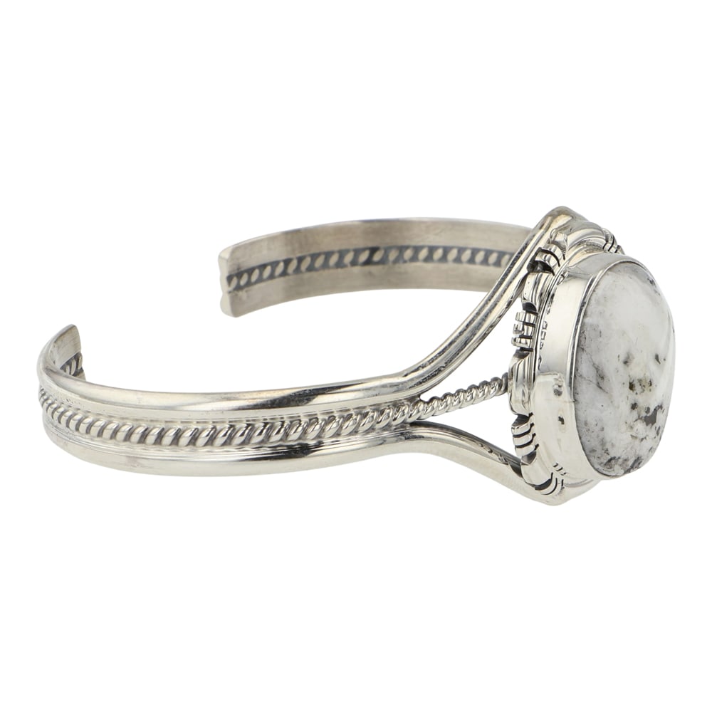 Navajo White Buffalo Cuff Bracelet - 2