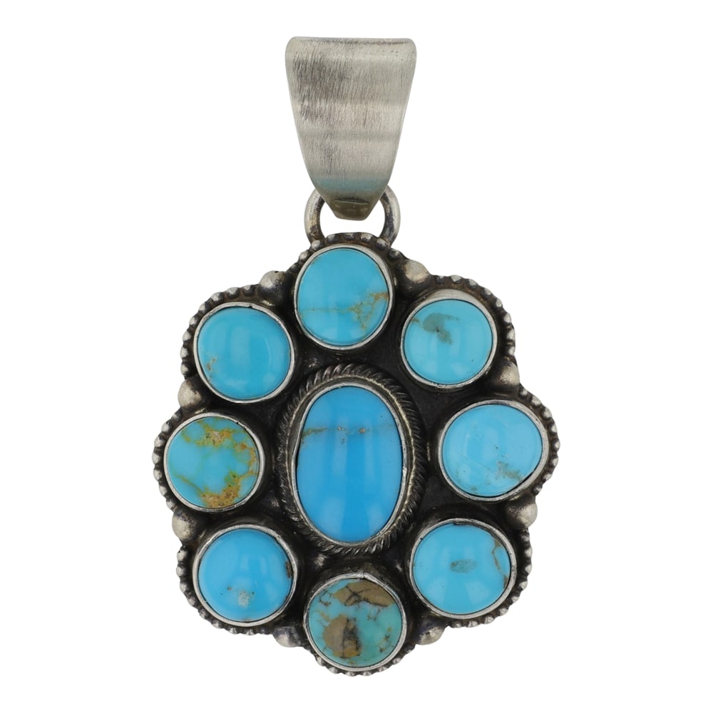 Kathleen Livingston Navjao Nevada Turquoise Cluster Pendant (1 of 2)
