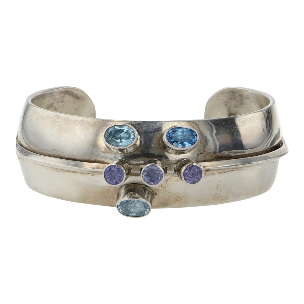 Paul Livingston Navjao Topaz & Amethyst Contemporary Bracelet (1 of 4)