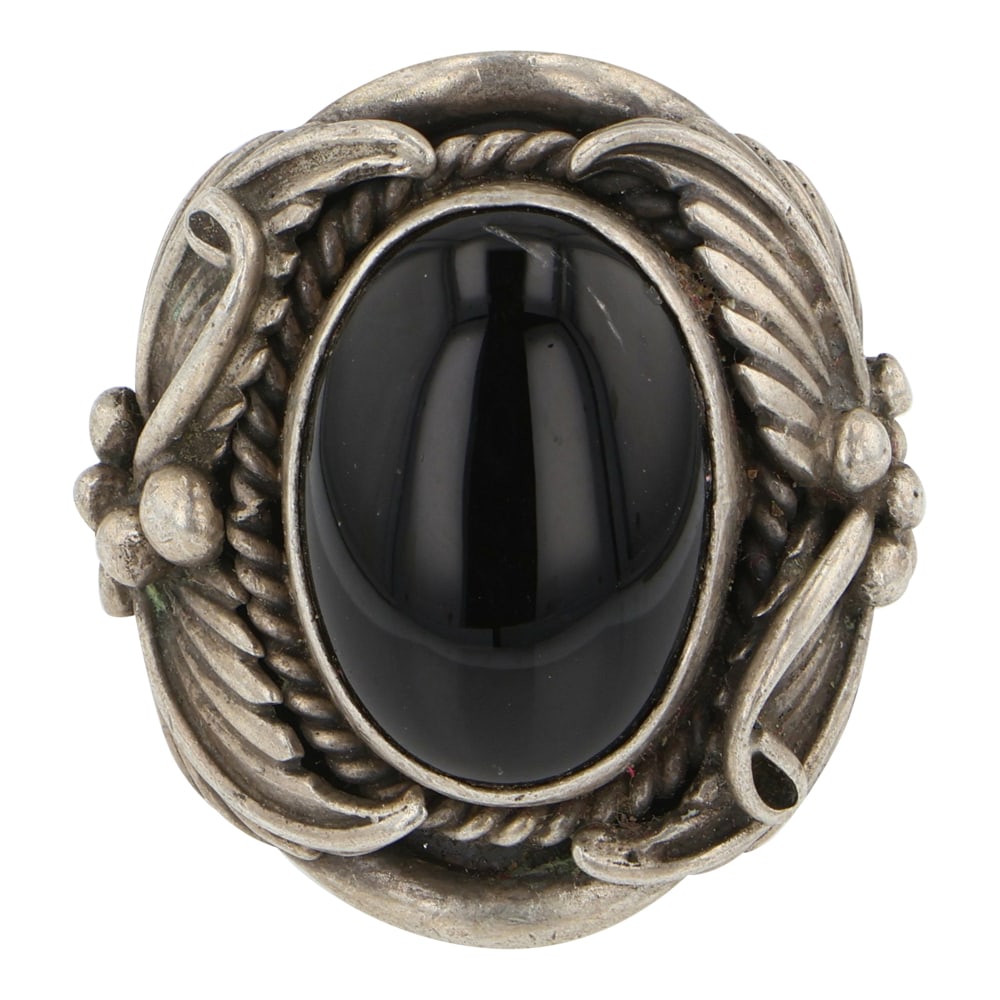 Vintage Navajo Black Onyx Ring (1 of 3)