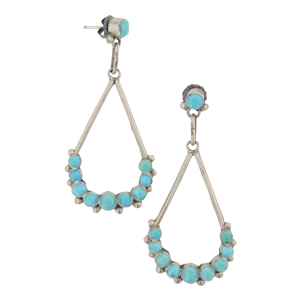 Zuni Turquoise Inlay Earrings