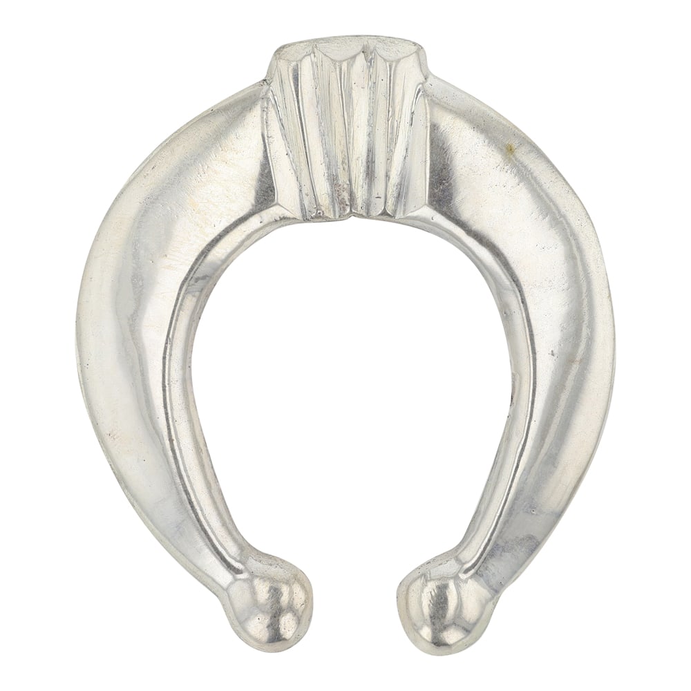 Navajo Sandcast Plain Silver Naja Pendant (1 of 2)