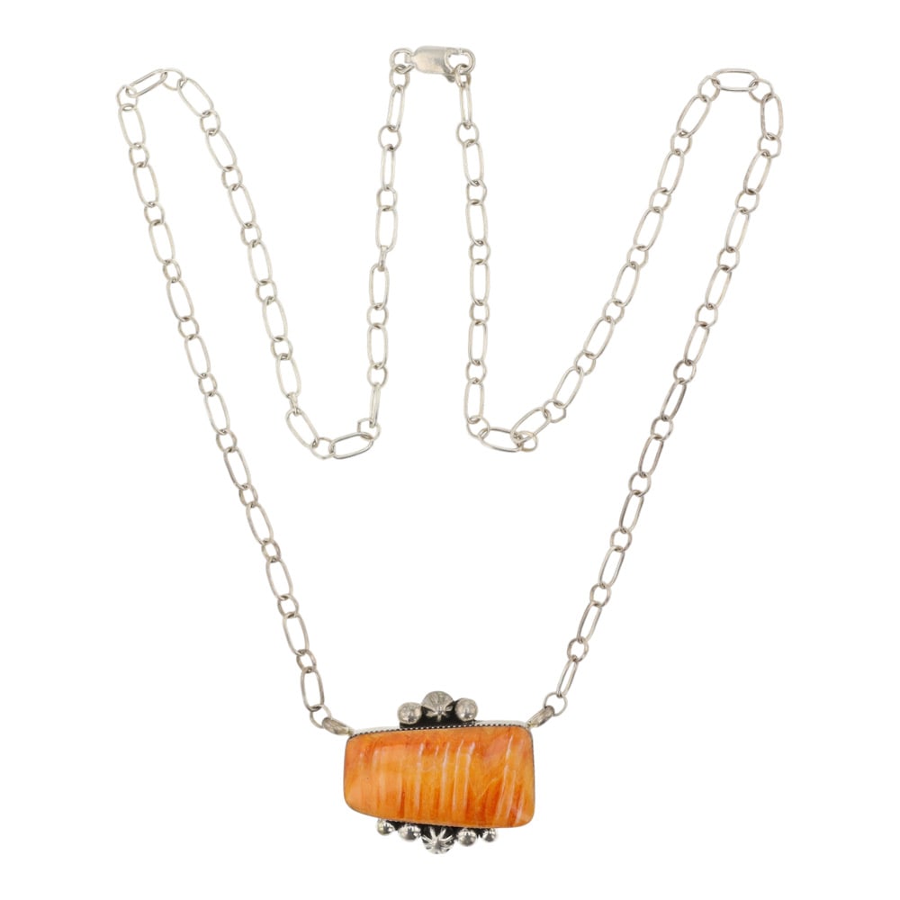 Rb Navajo Spiny Oyster Bar Necklace