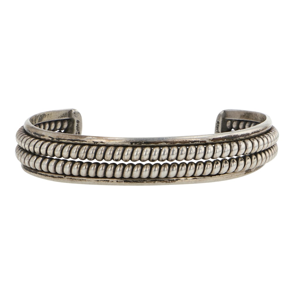 Vintage Navajo Plain Silver Cuff Bracelet (1 of 3)