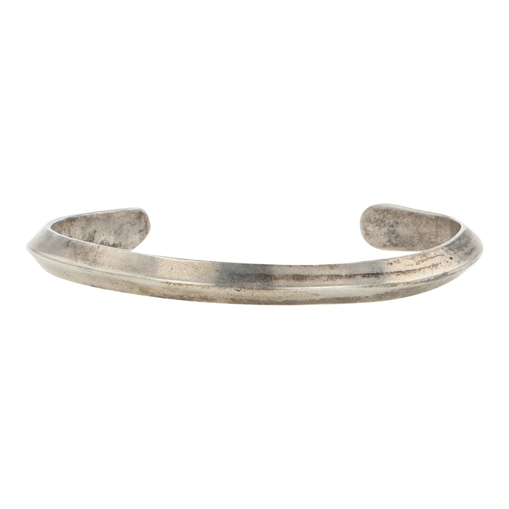 Vintage Navajo Plain Silver Triangle Wire Cuff Bracelet