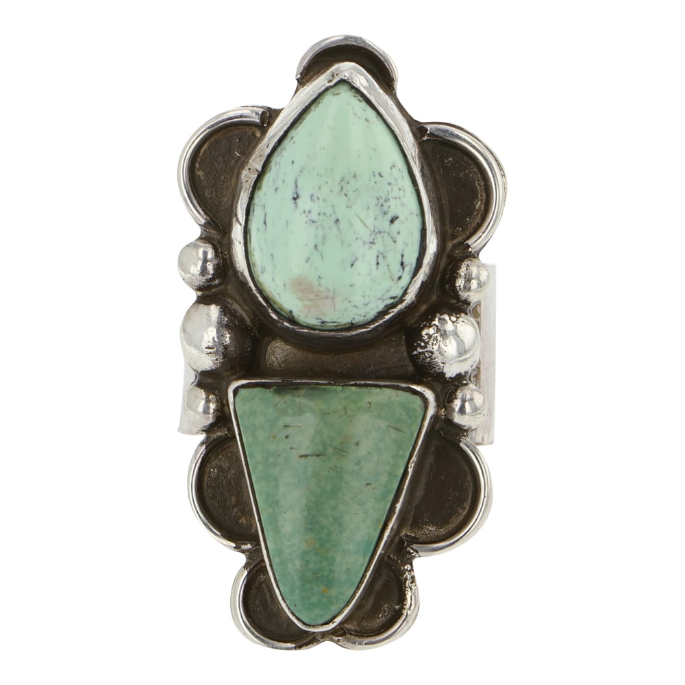 Navajo Variscite Two Stone Ring (1 of 3)