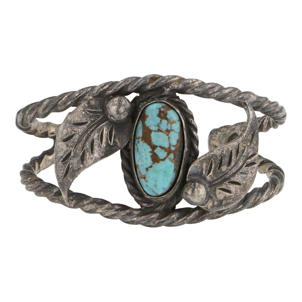 Vintage Navajo Royston Turquoise Small Size Bracelet: Sterling Silver | Genuine Royston Turquoise | Vintage Navajo Royston Turquoise Small Size Bracelet | Navajo Native American Southwest Indian Jewelry | Good (no breaks or damages) | Approximate Weight: