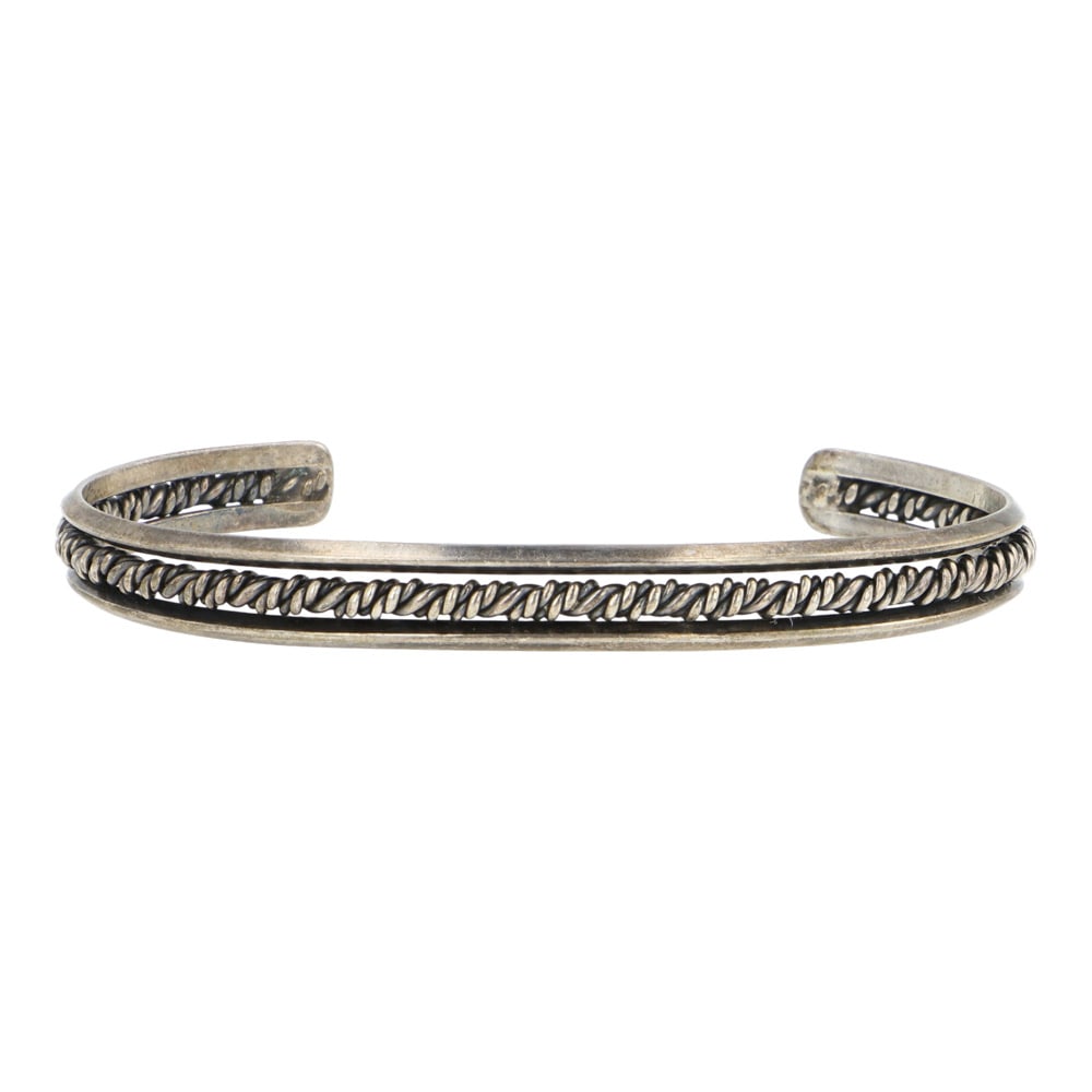 Vintage Navajo Plain Silver Twisted Wires Bracelet