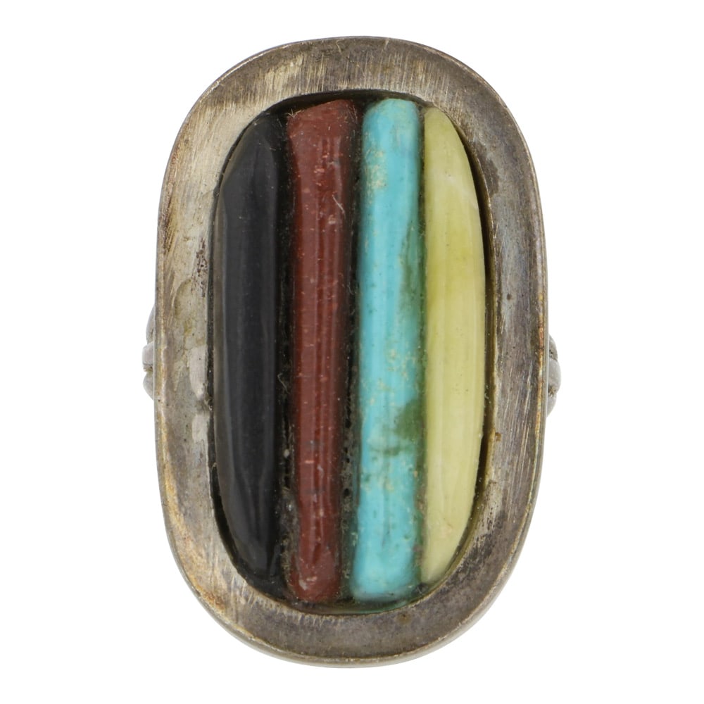 Vintage Santo Domingo Turquoise & Shell Inlay Ring (1 of 3)