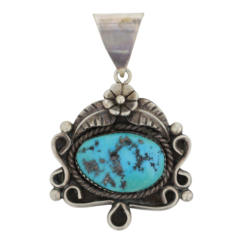 Vintage Navajo Sleeping Beauty Turquoise Pendant (1 of 2)