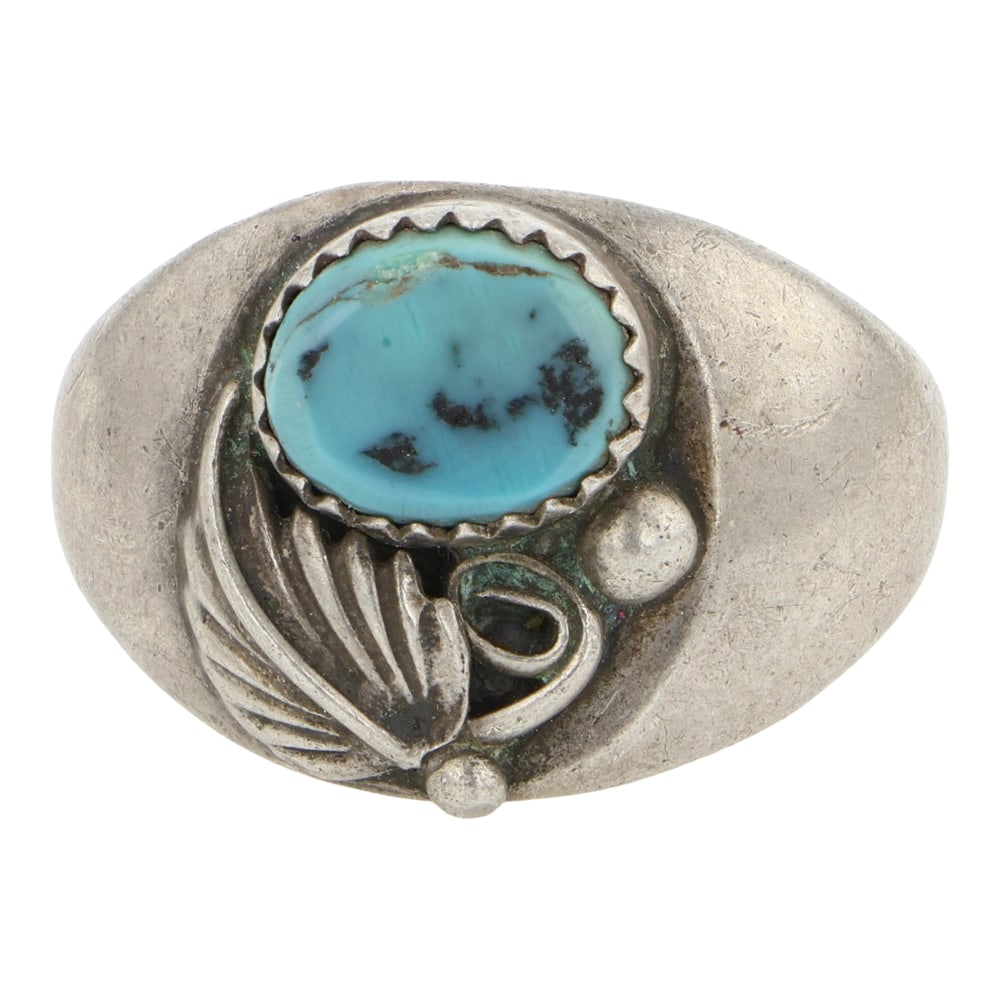 Vintage Navajo Kingman Turquoise Ring (1 of 3)