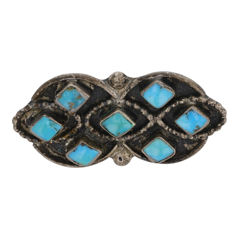 Vintage Navajo Kingman Turquoise Pin (1 of 2)