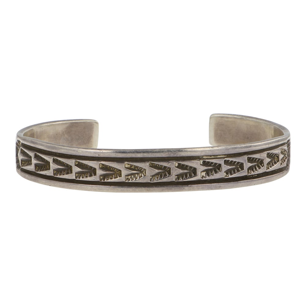 Ken & Mary Bill Navajo Vintage Stamp-Work Bracelet: Sterling Silver | | Ken & Mary Bill Navajo Vintage Stamp-Work Bracelet | Navajo Native American Southwest Indian Jewelry | Good (no breaks or damages) | Approximate Weight: 29 Grams | Bracelet: 6" inn
