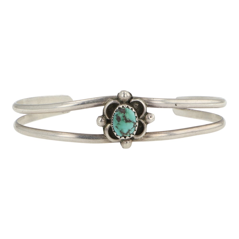Vintage Navajo Nevada Turquoise Bracelet: Sterling Silver | Genuine Nevada Turquoise | Vintage Navajo Nevada Turquoise Bracelet | Navajo Native American Southwest Indian Jewelry | Good (no breaks or damages) | Approximate Weight: 9 Grams | Br