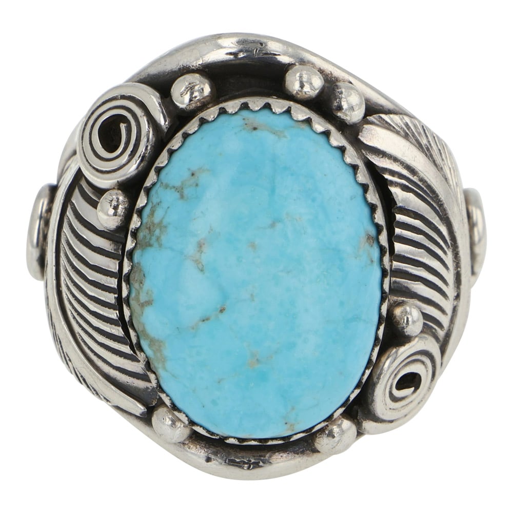 Daniel Martinez Navajo Kingman Turquoise Ring (1 of 3)