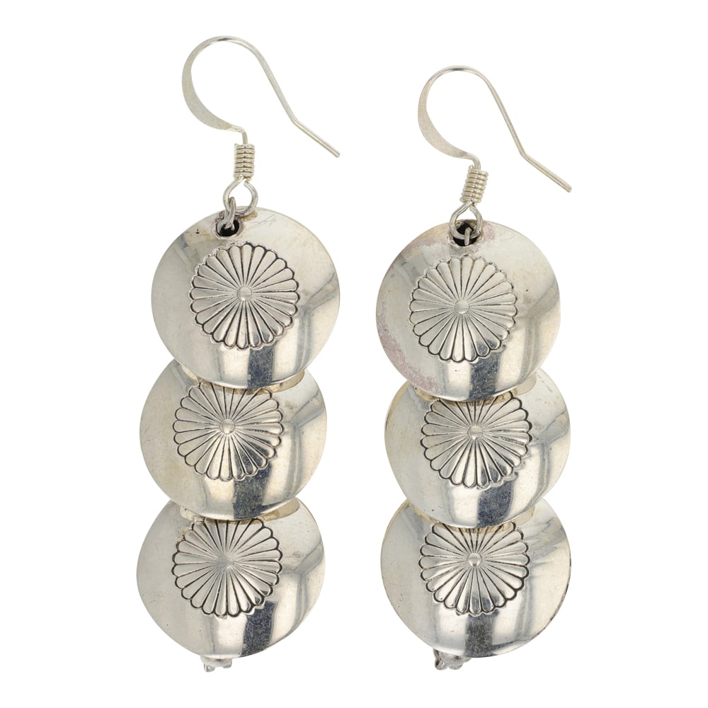 Navajo Stamp Pillow Beads Earrings (1 of 2)