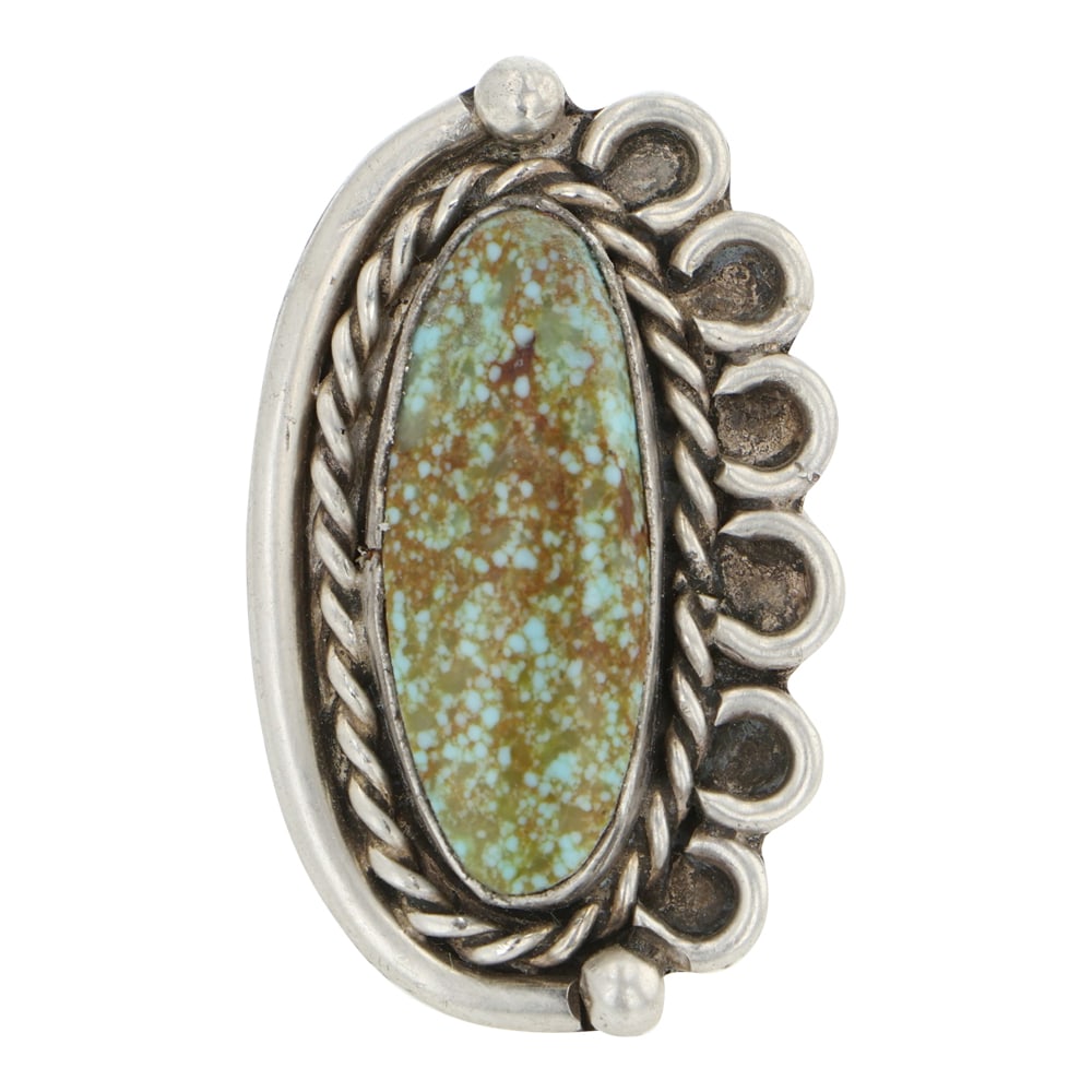 Vintage Navajo Number Eight Turquoise Ring: Sterling Silver | Genuine Number Eight Turquoise | Vintage Navajo Number Eight Turquoise Ring | Navajo Native American Southwest Indian Jewelry | Good (no breaks or damages) | Approximate Weight: 8