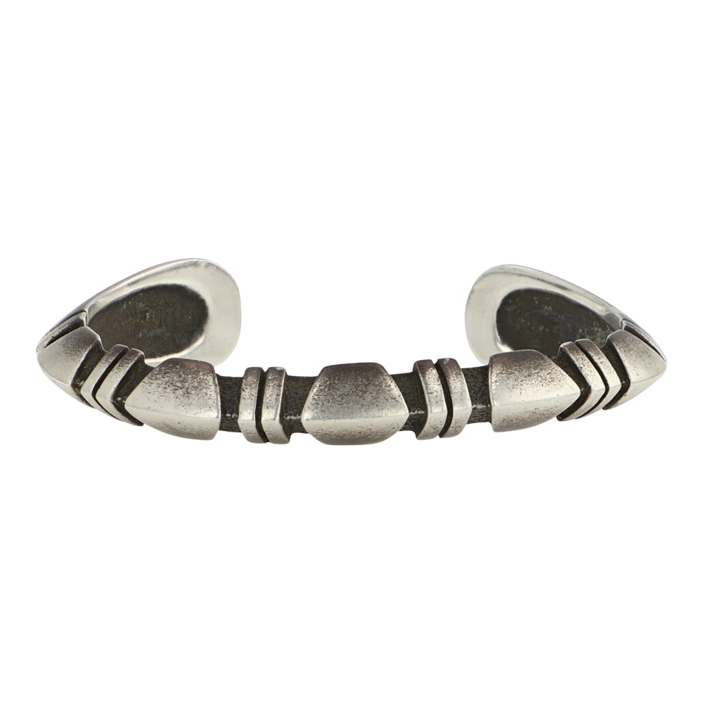 Navajo Plain Silver Sawed Triangle Wire Cuff Bracelet