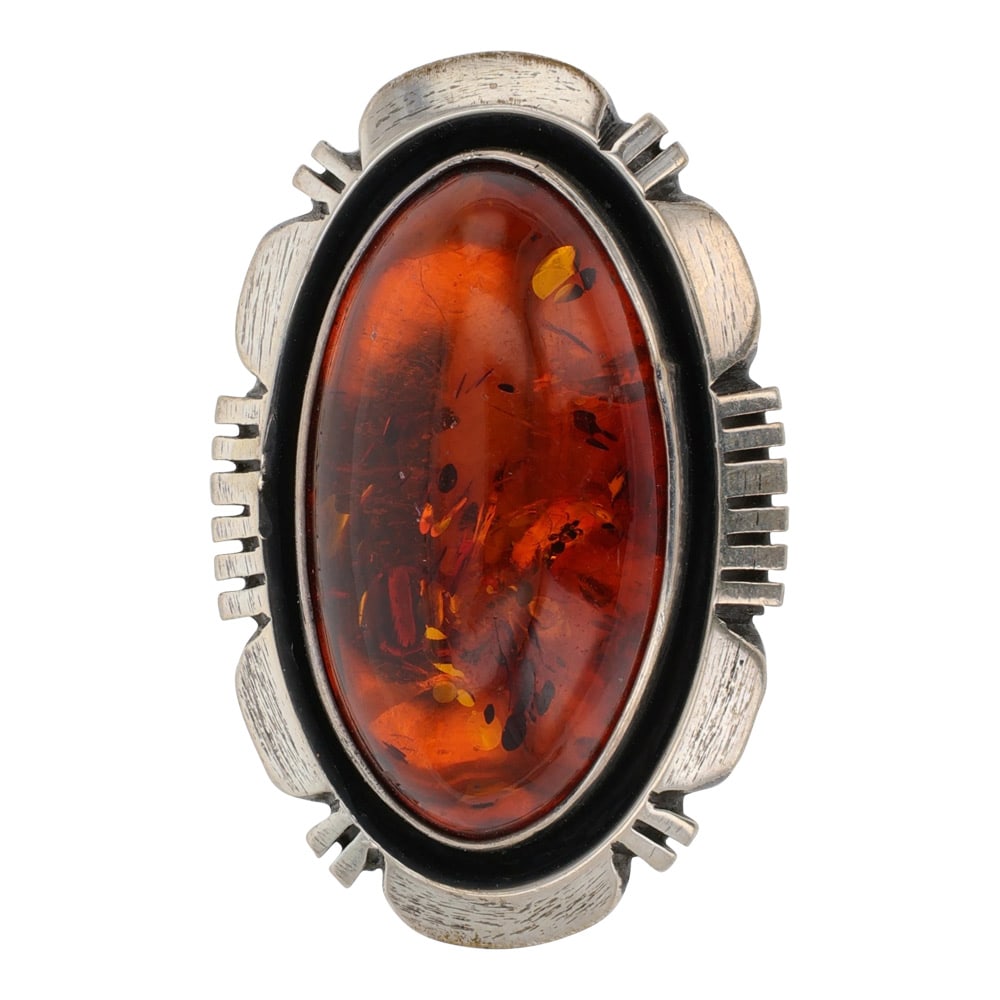 Maria Platero Navajo Amber Pin (1 of 2)