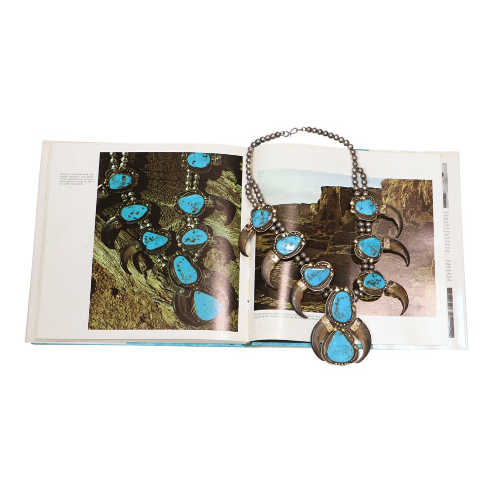 Andy Lee Kirk (1947-2001) Award Winning Navajo Artist 14K Gold & Sterling Persian Turquoise & - 8