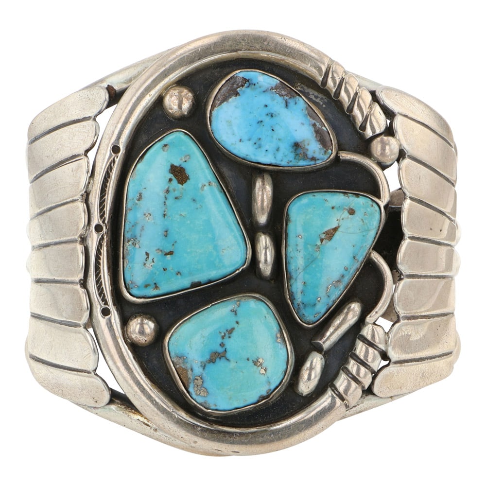 Phillip Tso Vintage Navajo Ithaca Peak Turquoise Cuff bracelet (1 of 3)
