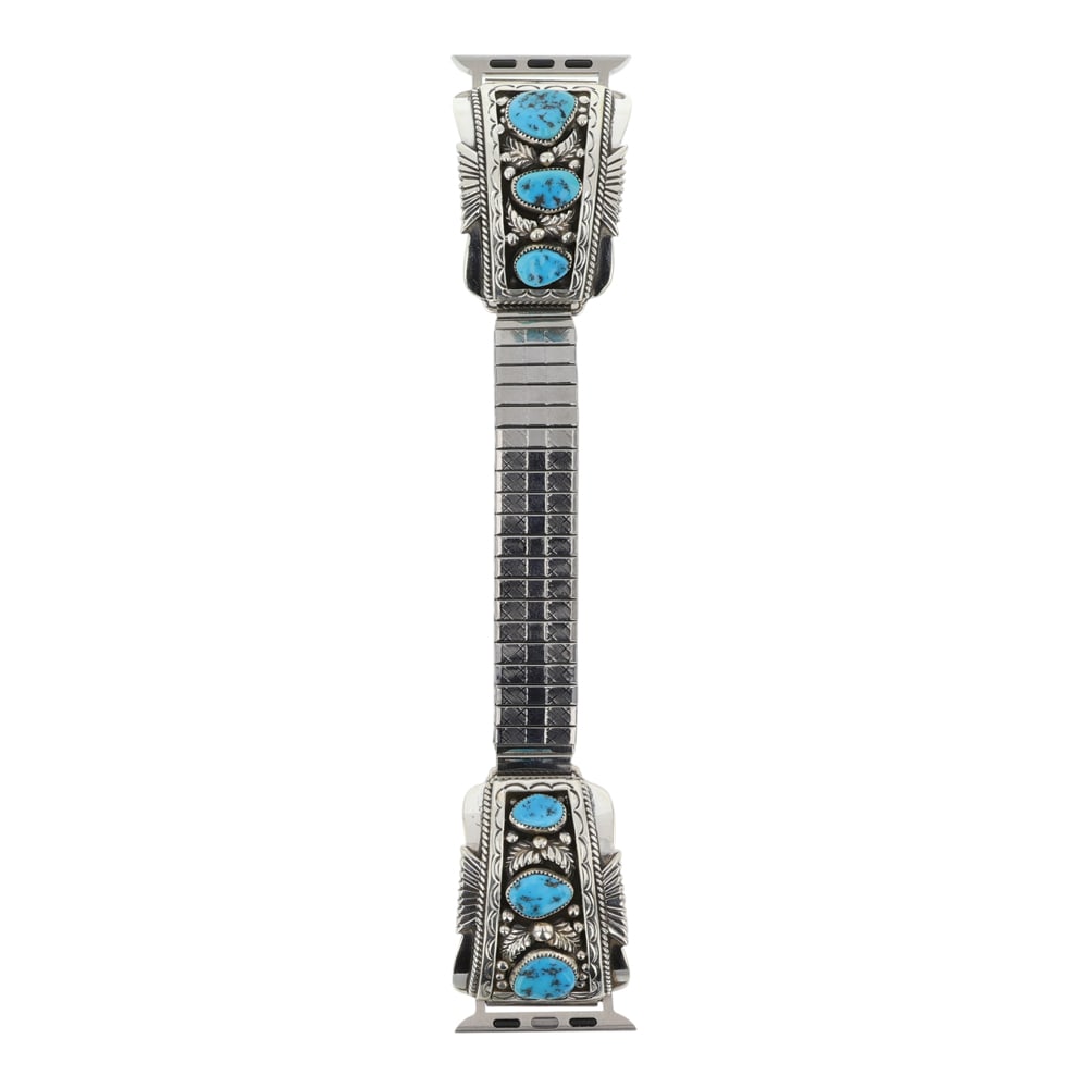 Tim Kee Whitman Navajo Kingman Turquoise Watch Bracelet With Apple Watch Adapter (1 of 2)