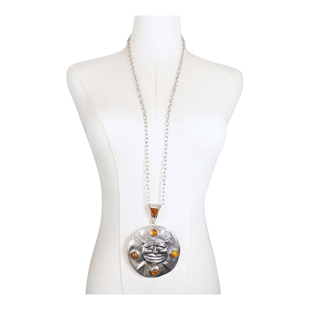 Polish Amber Sterling Silver Necklace (1 of 4)